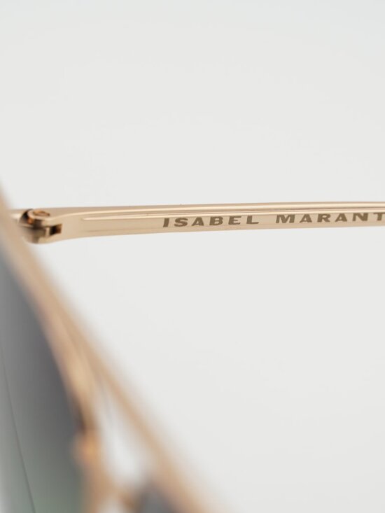 Isabel Marant IM 0118/S 0000 IB Sunglasses Gold Square Frame, Grey Green Lenses main image 6